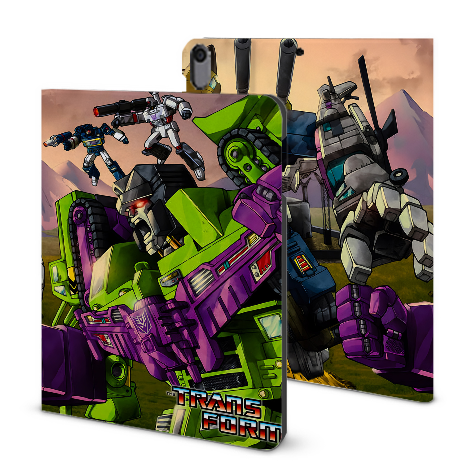 （画像用） Transformers トランスフォーマー IPad ケース ブック型 PUレザー TPU 耐衝撃 軽量 薄型 ペン収納なし 全面保護 IPad 各モデル対応